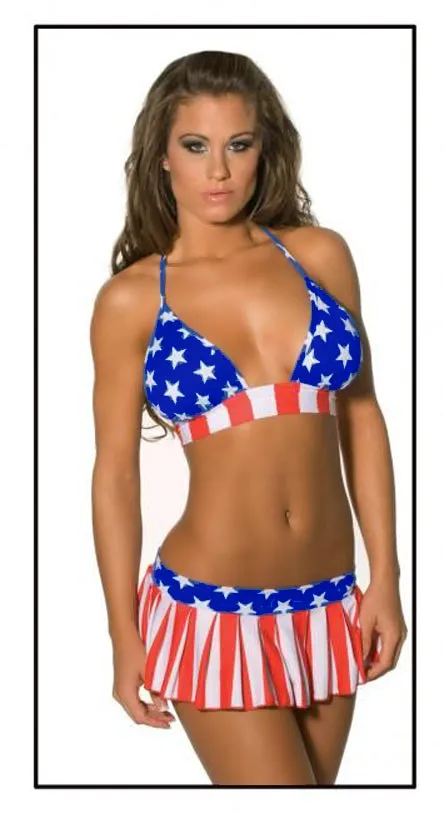American Flag Halter Top 073
