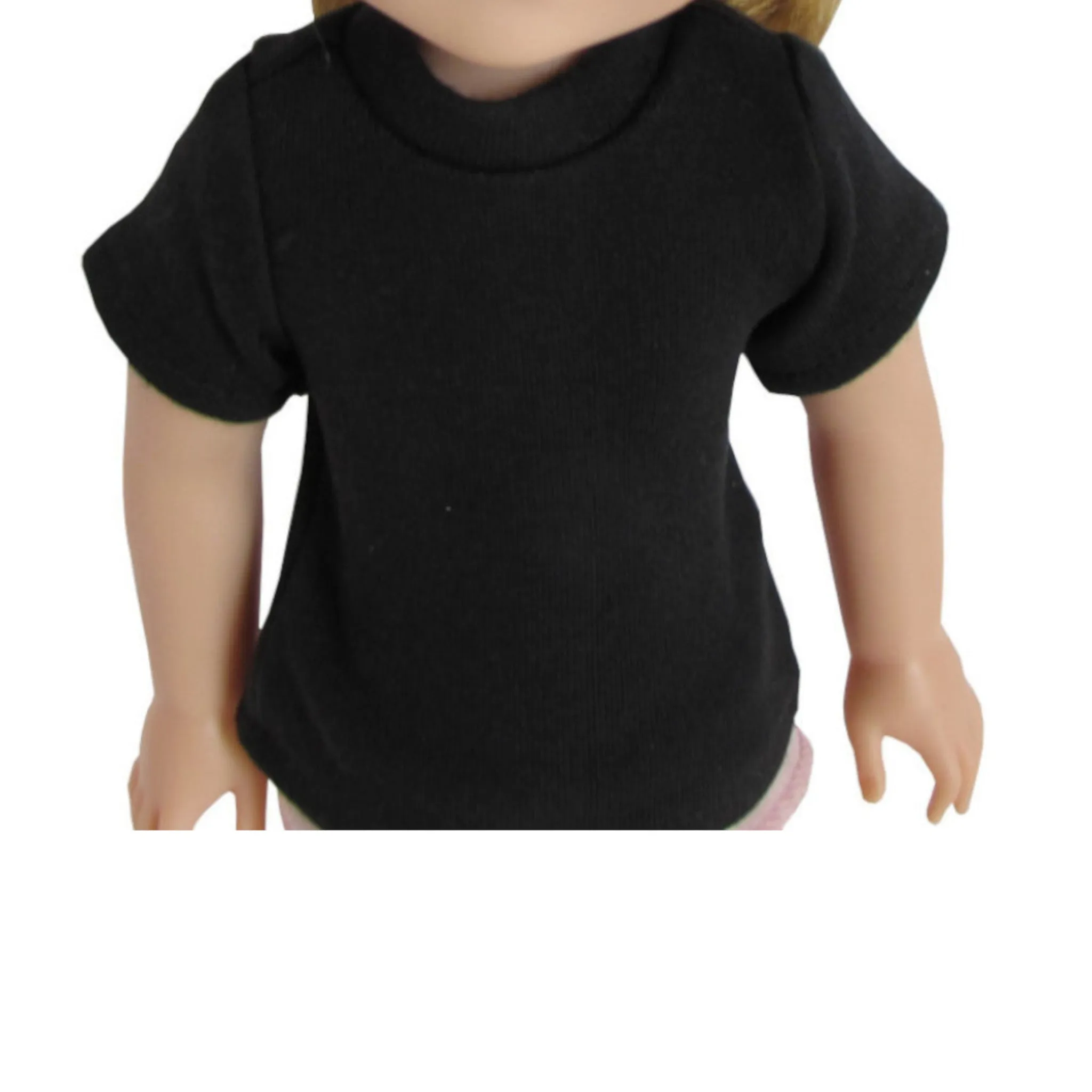 Black T-Shirt for 14 1/2-inch Dolls