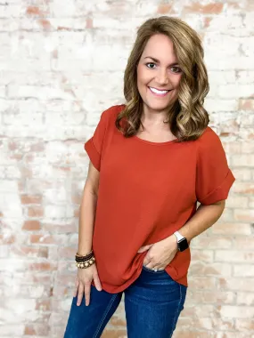 Darrell Rolled Cuff Sleeve Top - FINAL SALE