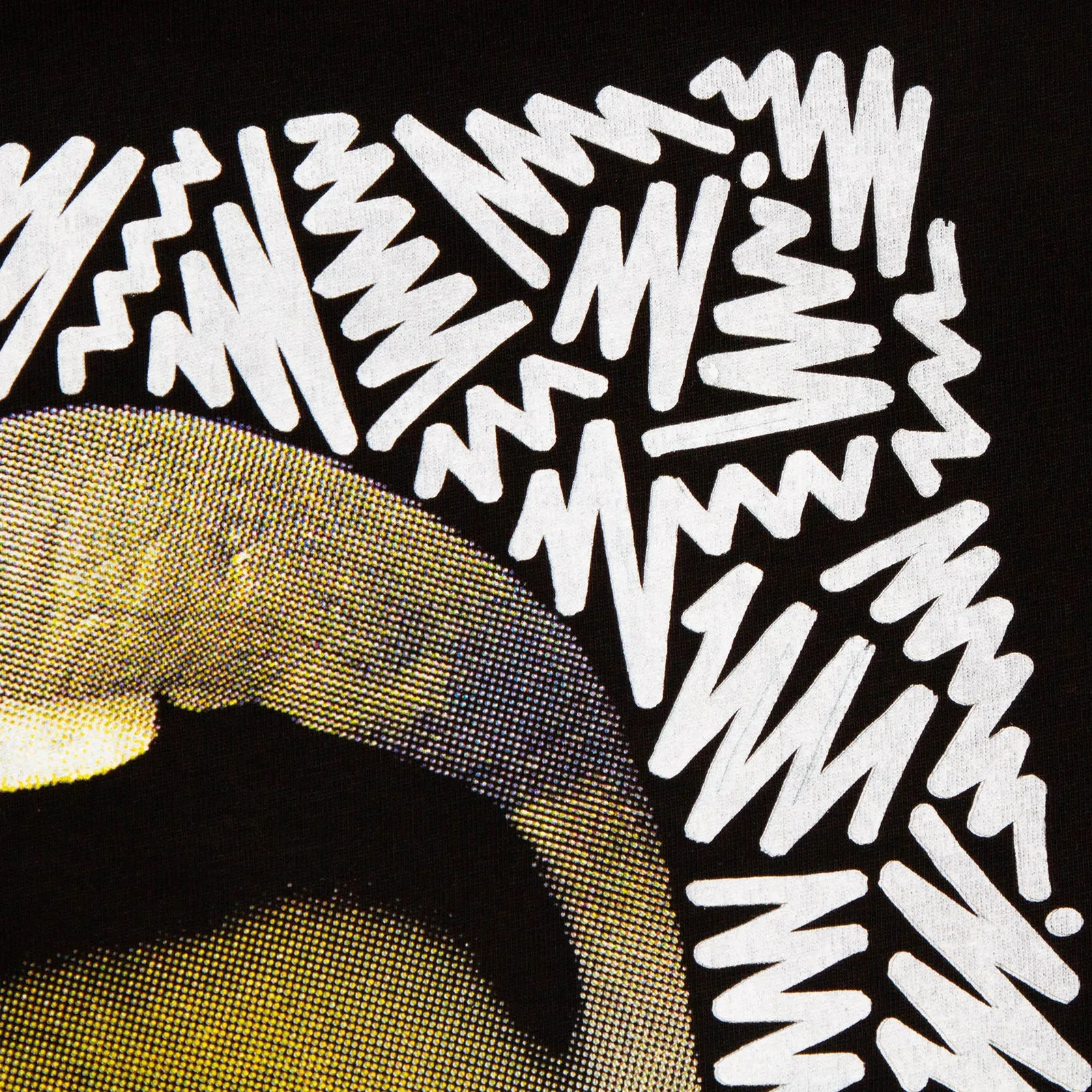 Doodle Acid Drop Front Print - Tshirt - Black