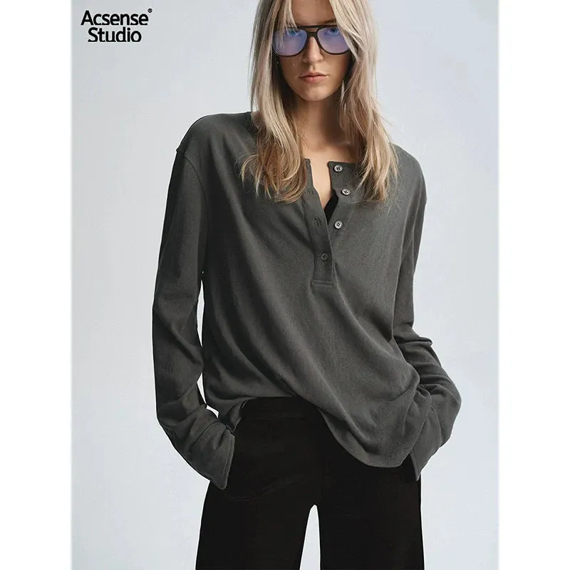 Henley Collar T-Shirt