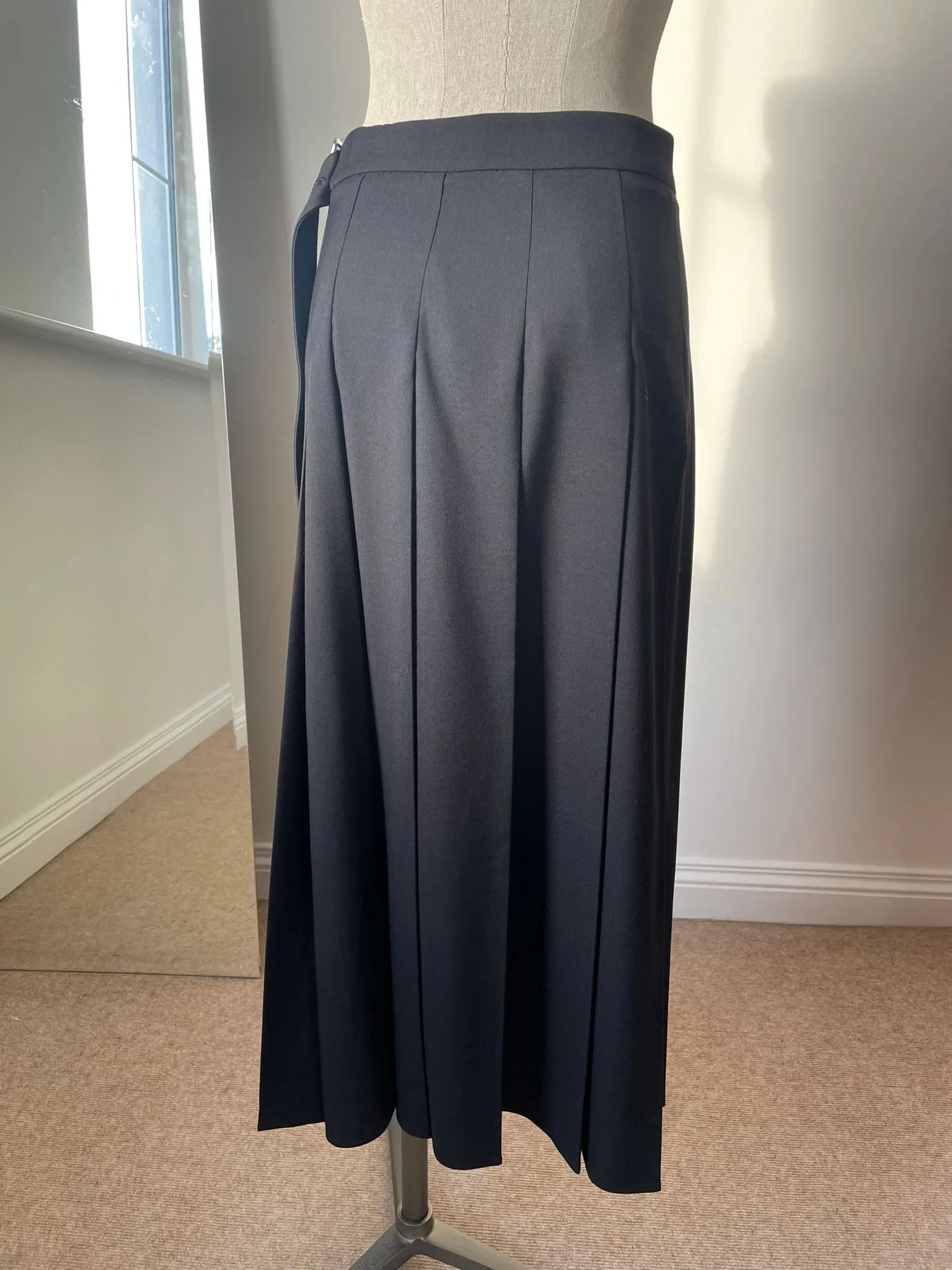 MEIMEIJ BLACK LONG PLEATED SKIRT F09 224