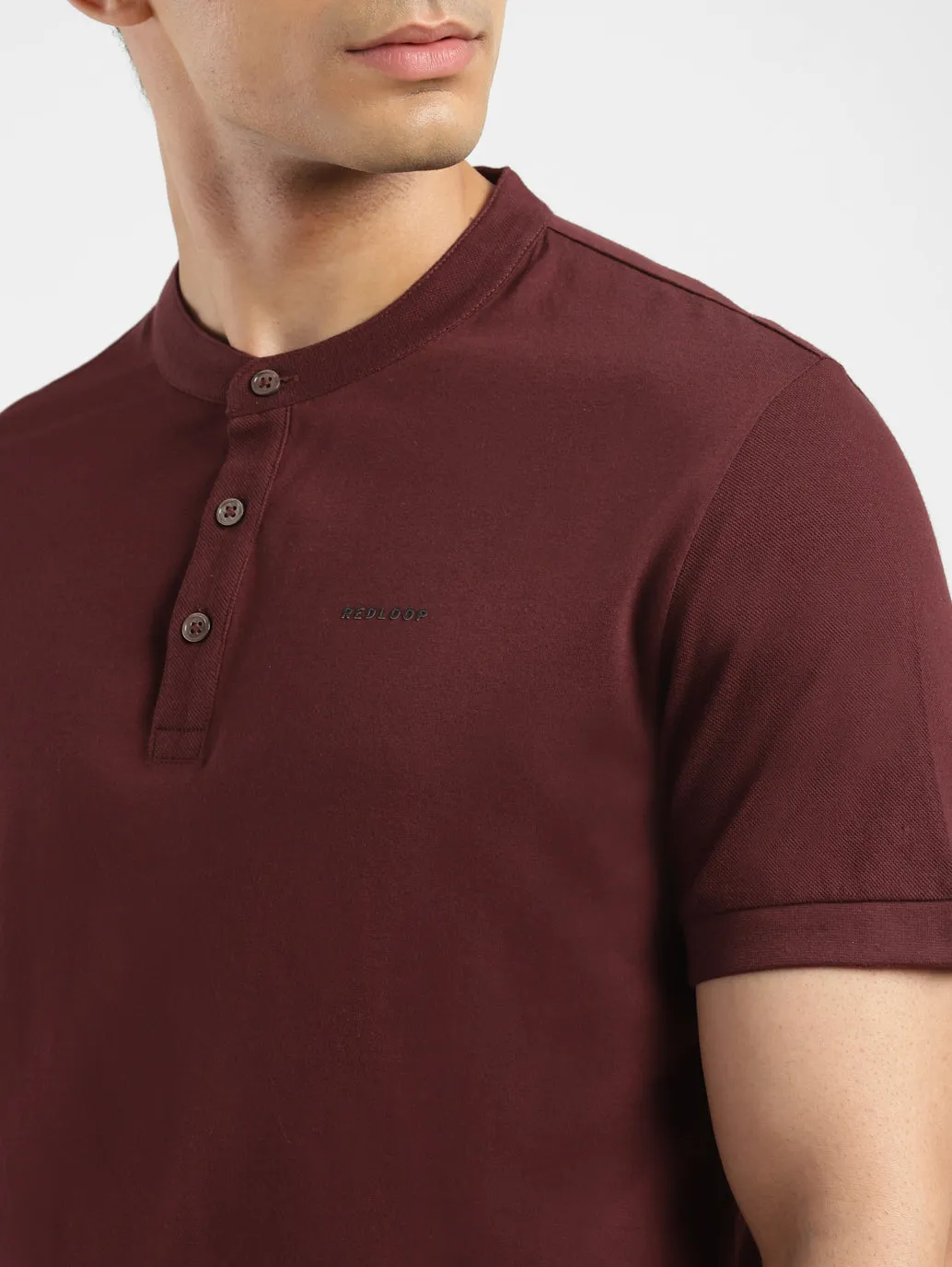 Men's Solid Henley T-Shirt