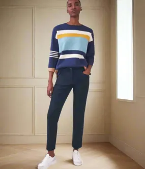 Navy Sienna Stretch Trousers