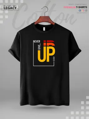 Never Give Up Men's High Quality T-Shirt In Lowest Price