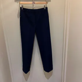 Peruzzi Cotton Turn Up Trousers-Navy