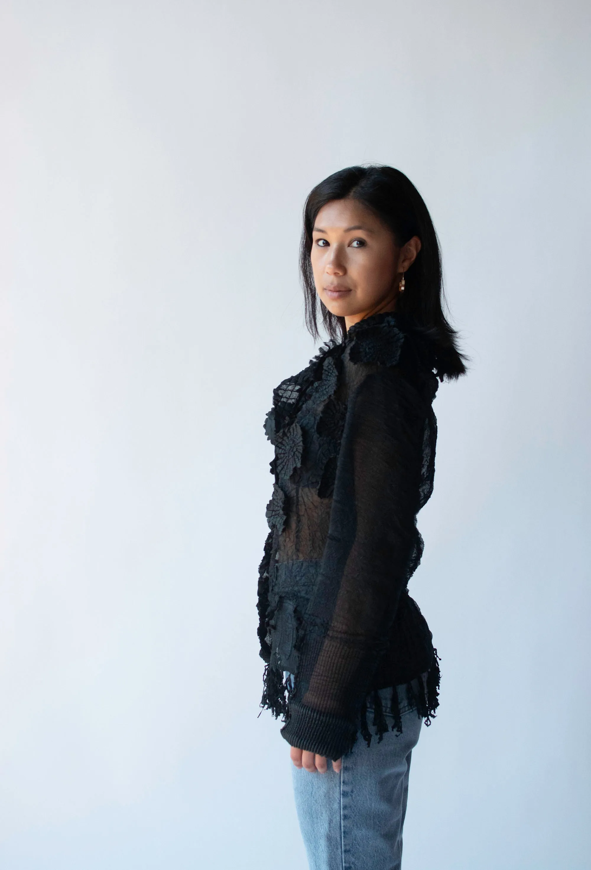 Pleated Black Shirt | Yoshiki Hishinuma
