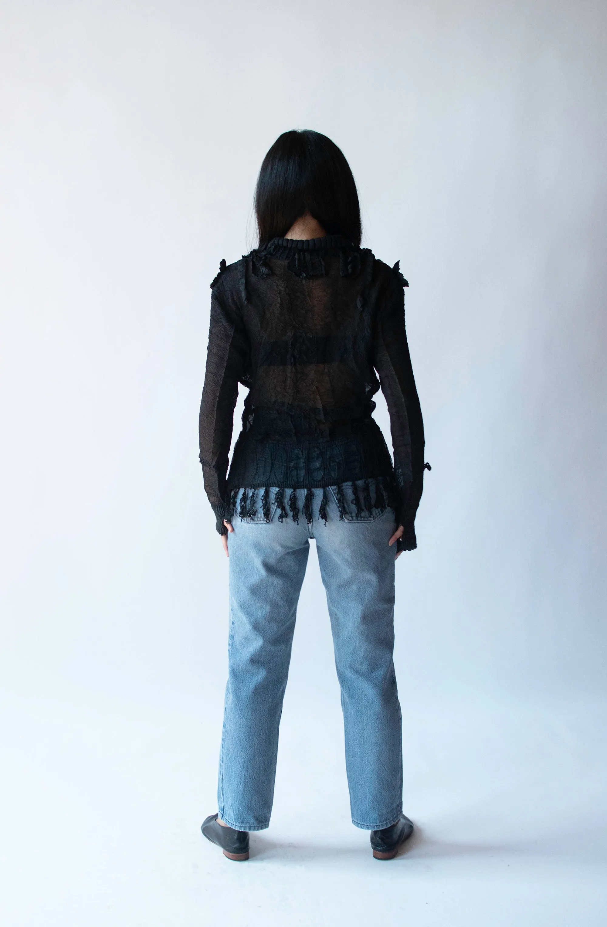 Pleated Black Shirt | Yoshiki Hishinuma