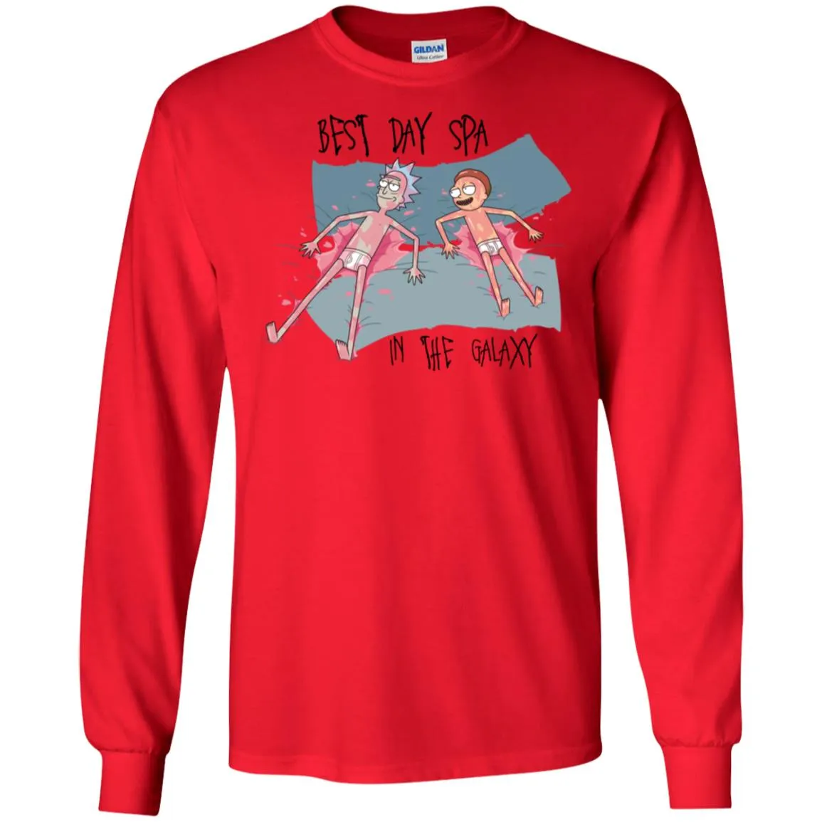 Rick And Morty Best Spa Day In The Galaxy Men Long SLeeve Shirt