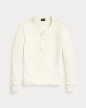 RRL - Waffle-Knit Cotton Henley - Paper White