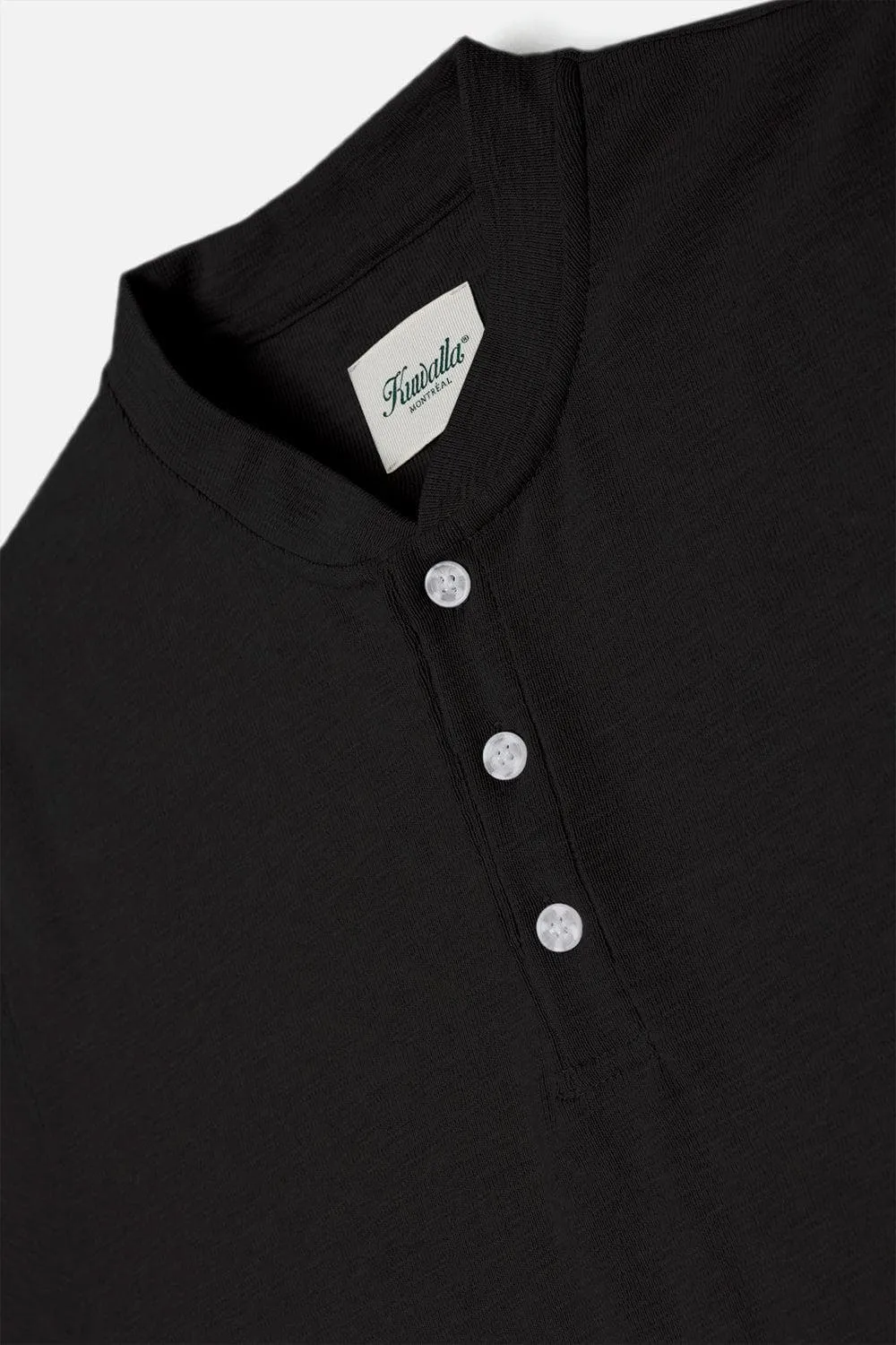 Short Sleeve Slub Henley