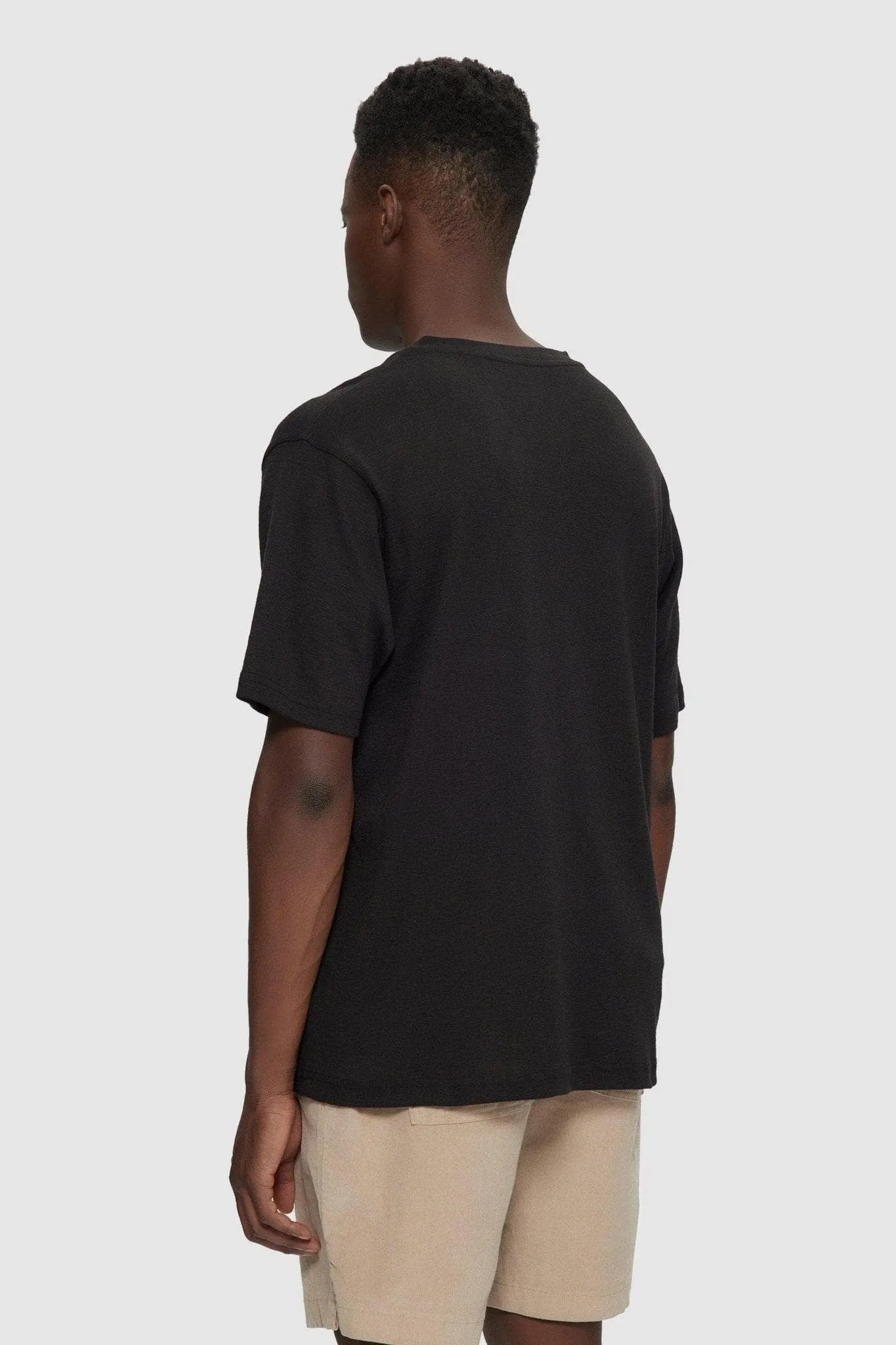 Short Sleeve Slub Henley