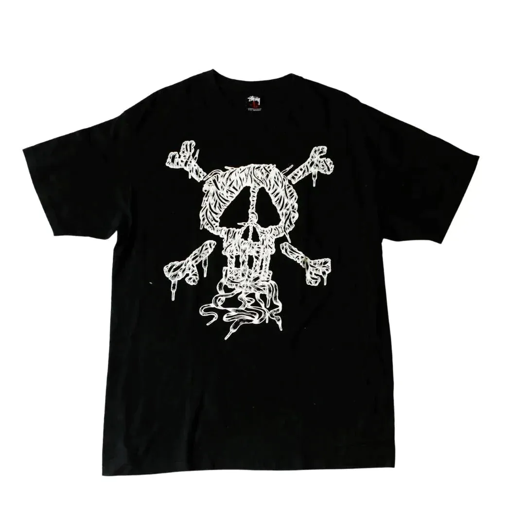 STUSSY LACE SKULL TEE  (L)