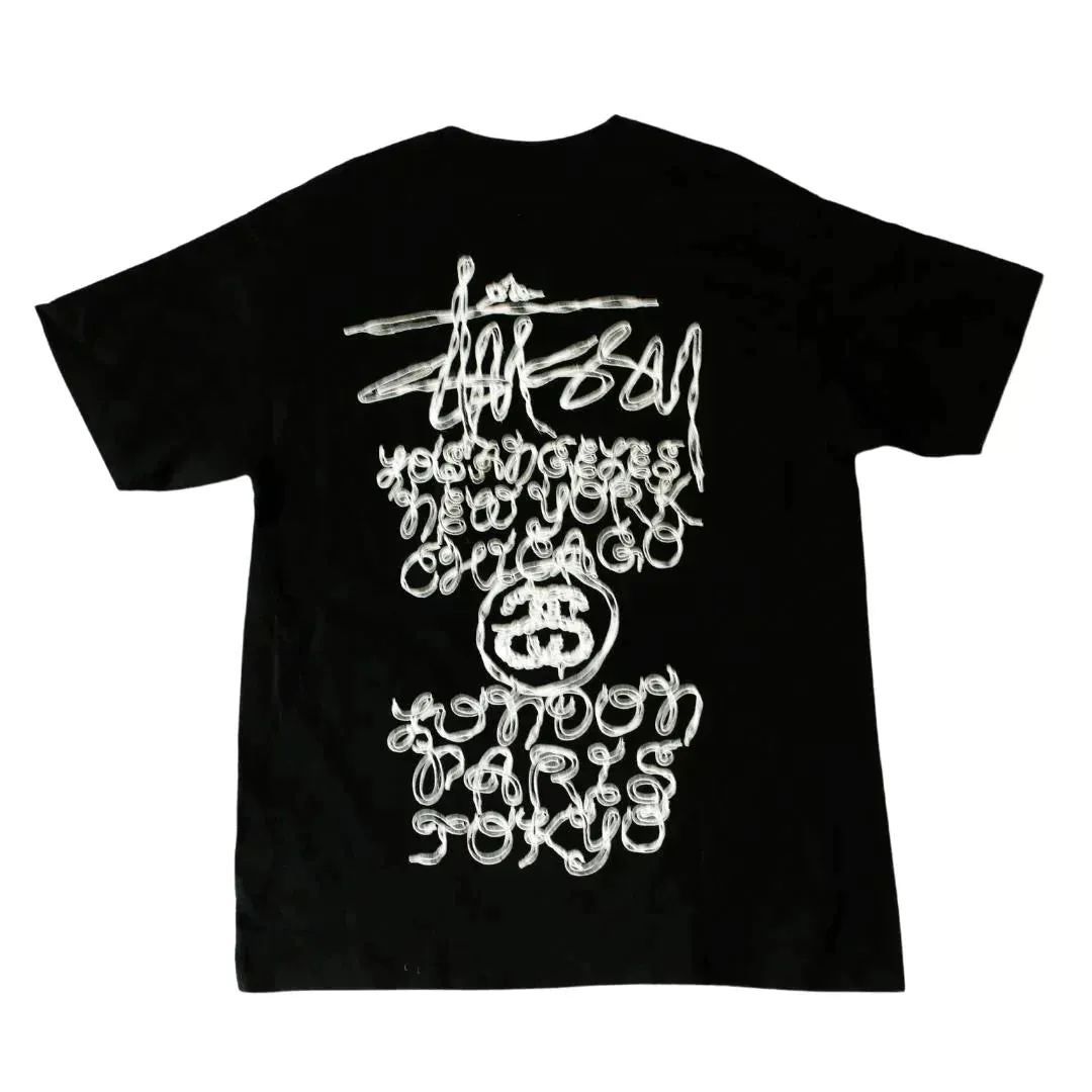 STUSSY LACE SKULL TEE  (L)