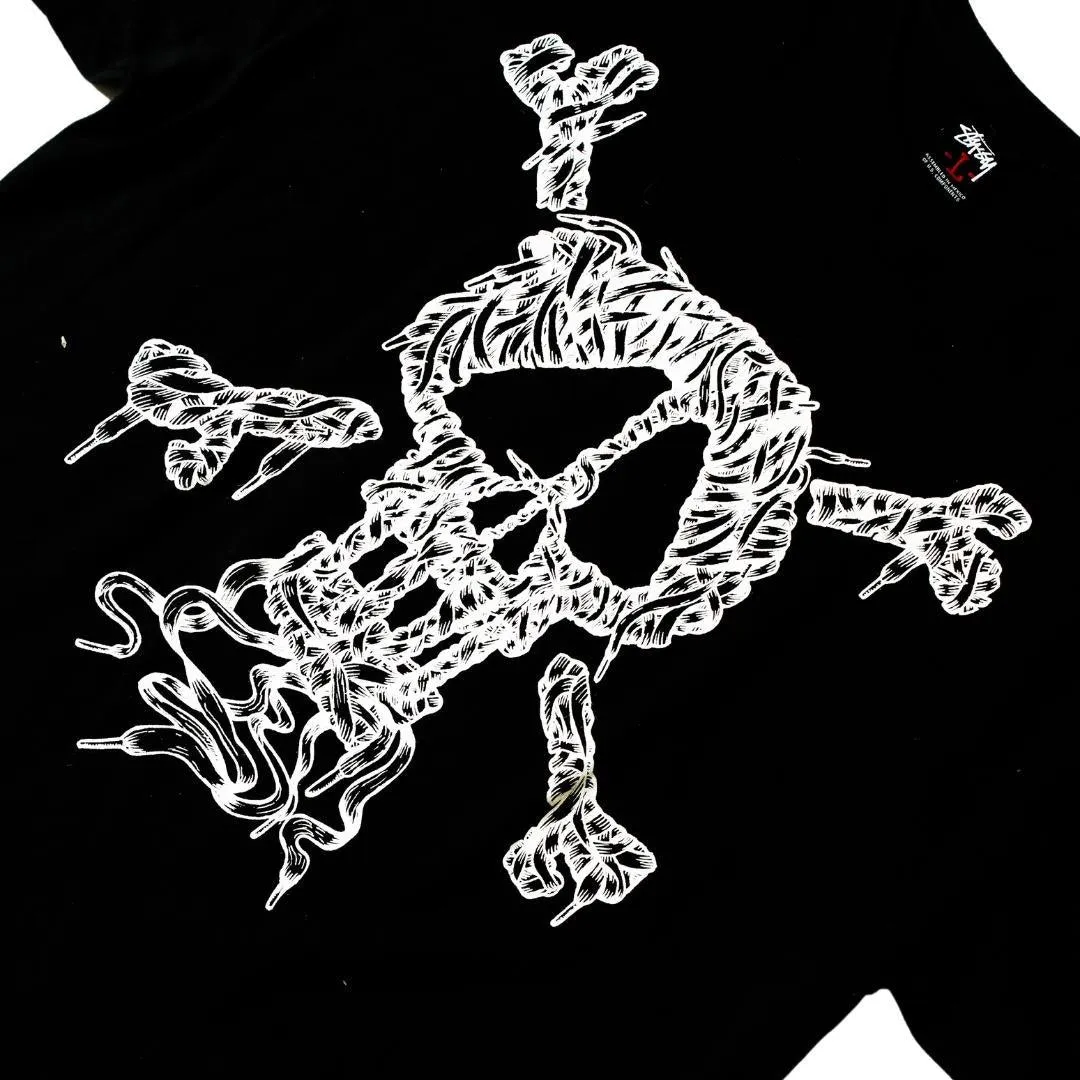 STUSSY LACE SKULL TEE  (L)