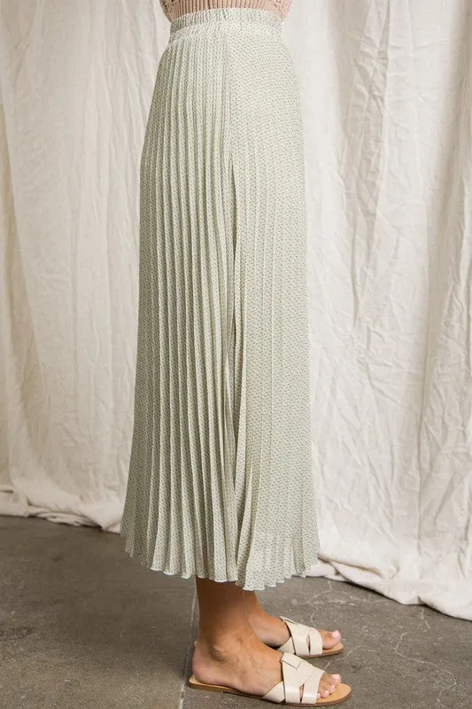 The Meg Print Pleated Maxi Skirt