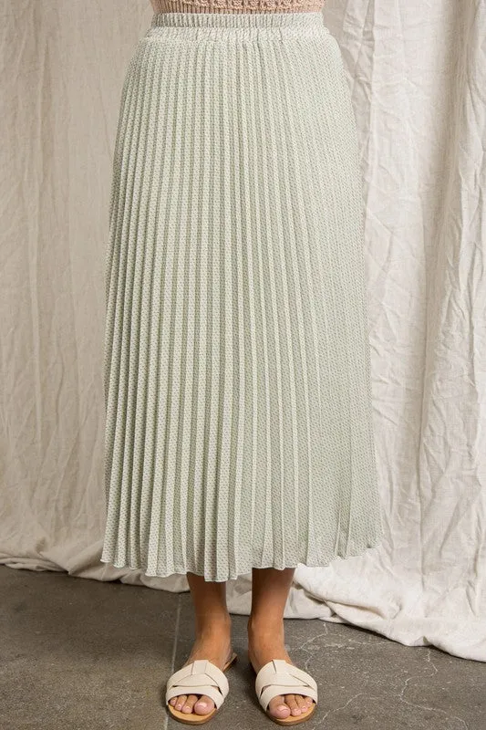 The Meg Print Pleated Maxi Skirt