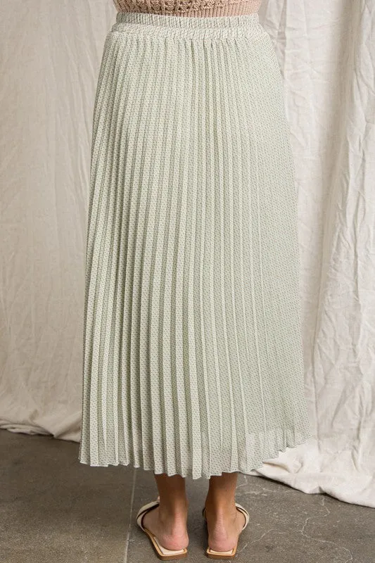 The Meg Print Pleated Maxi Skirt