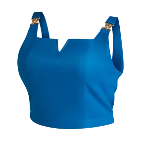 THE STROMBUS SMOCK TOP-COBALT