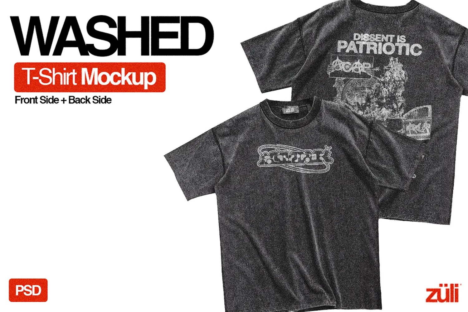WASHED T-Shirt Mockup